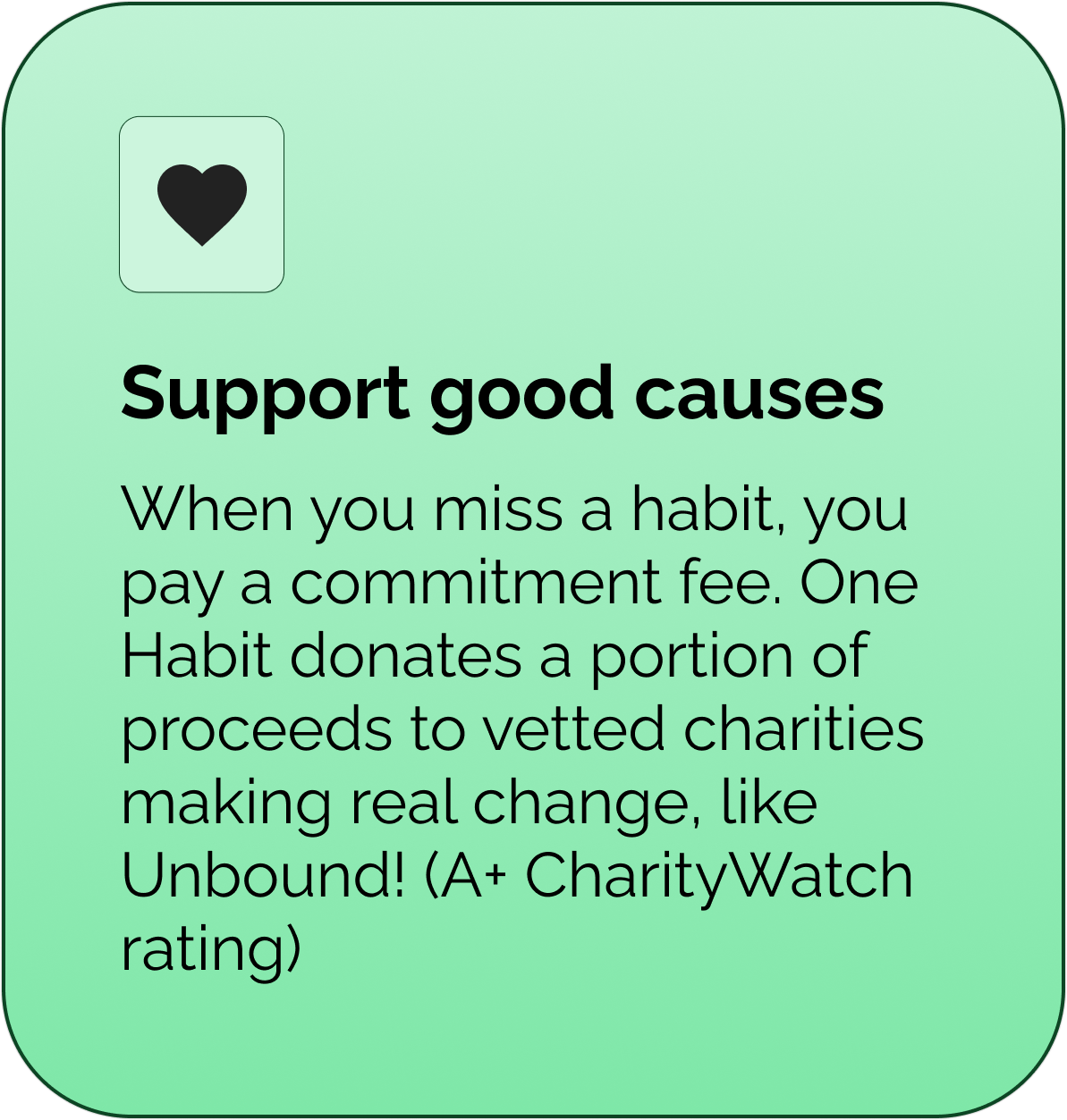Support good causes